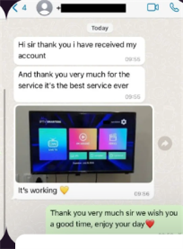 WhatsApp Review setup working