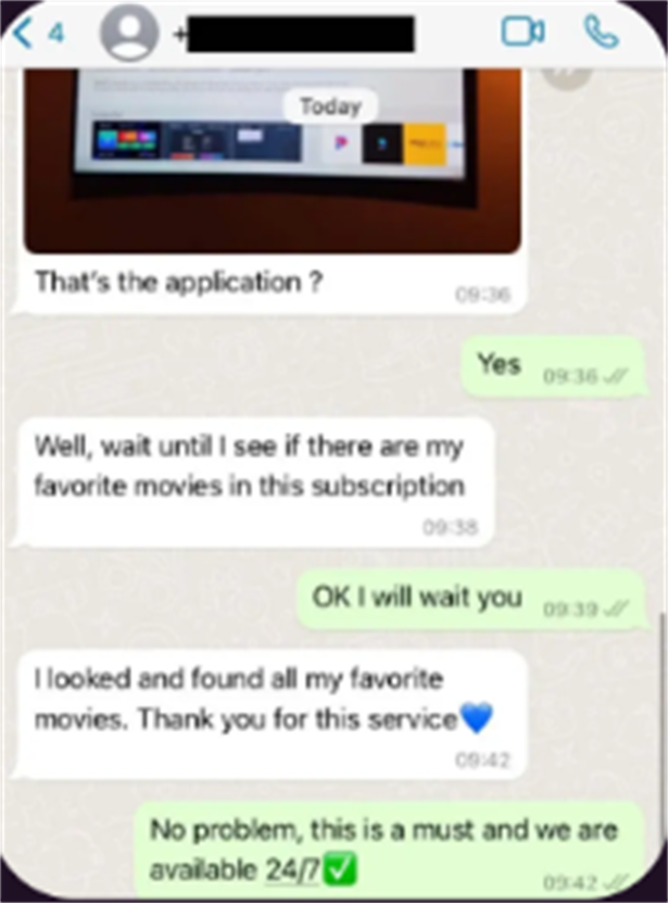 WhatsApp Review favorite movies found
